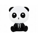 Detská nočná lampička Panda bielo-čierna 